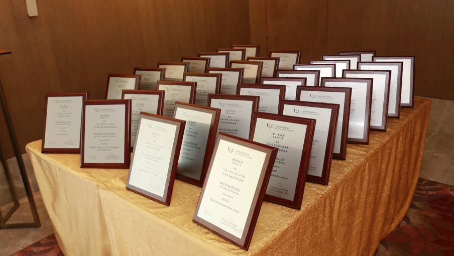 Award plaques for RGC SRFS/ RGC RFS/ ECA/ HSSPFS awardees